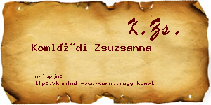 Komlódi Zsuzsanna névjegykártya