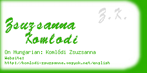 zsuzsanna komlodi business card
